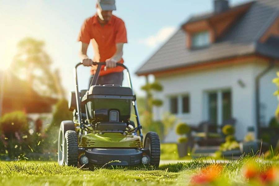 walk behind electric lawn mower